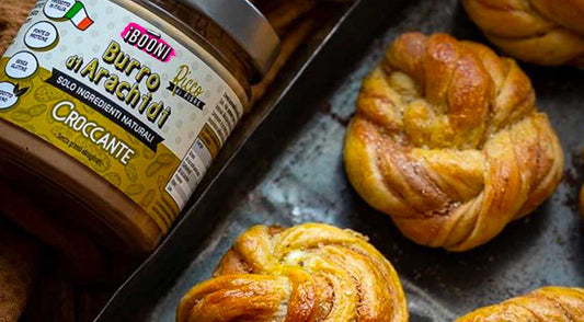 Brioche intrecciate al burro di arachidi