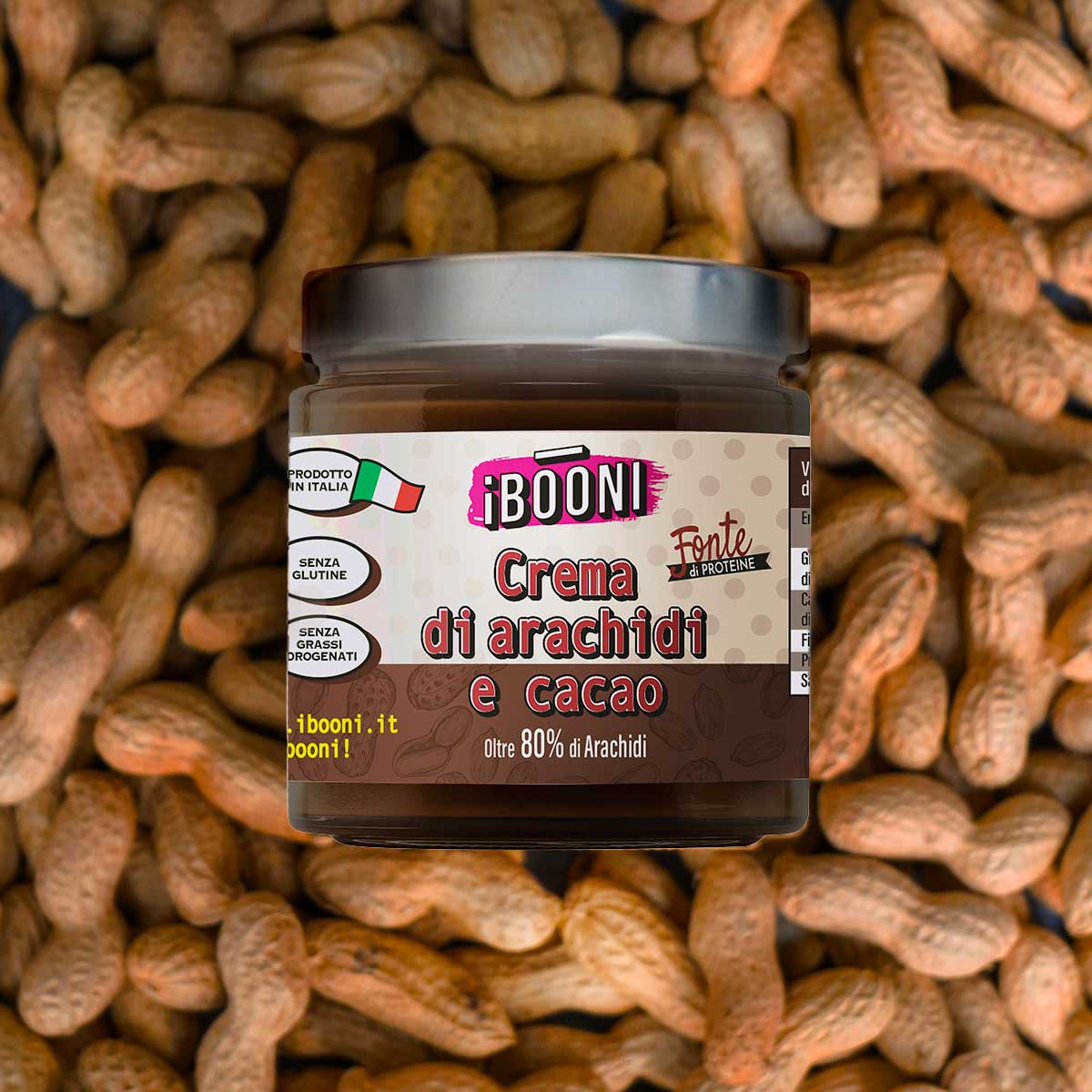 CREMA DI ARACHIDI E CACAO 180g x 3